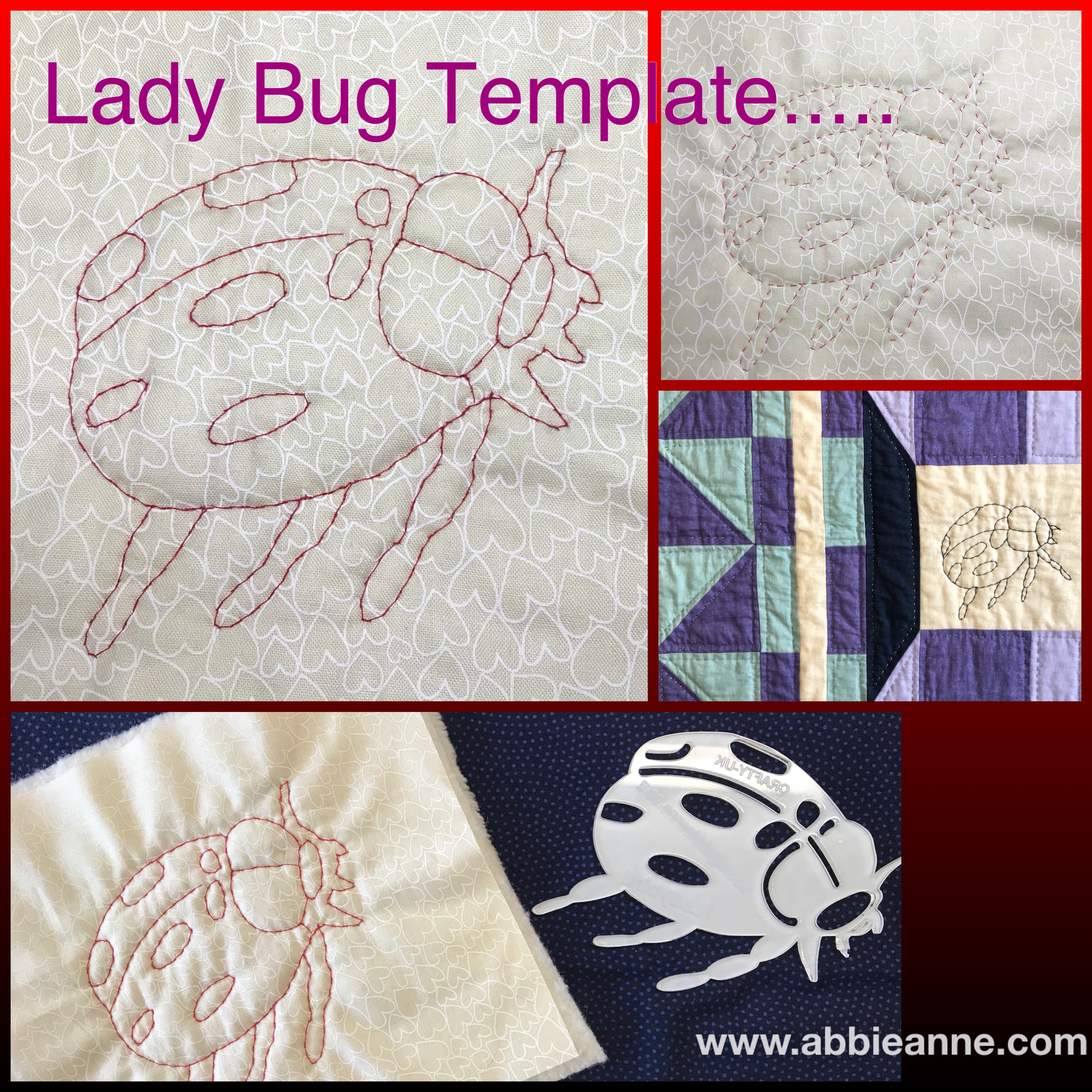 Lady Bug Quilting Template