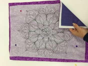 How to trace a design onto difficult fabric