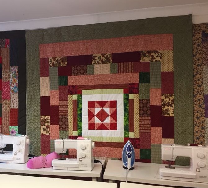 quilt, on display