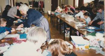 Christmas sewing with children
