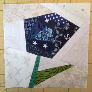 Flower made using foundation paper piecing