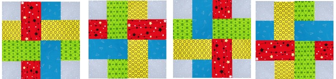 QuiltSewGo Beginners’ Sampler Quilt Block 4 Woven Ribbons